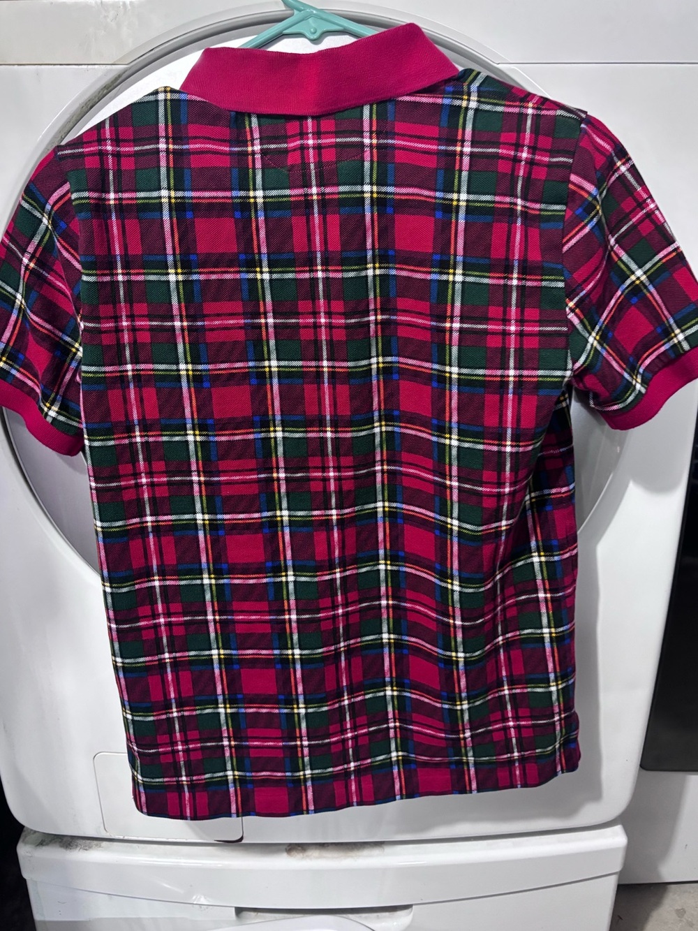 Polo by Ralph Lauren Red Plaid Short-Sleeve Polo L (14-16) - Picture 2 of 6